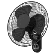 PELONIS TECHNOLOGIES Pelonis 16" 3-Speed Oscillating Wall Mount Fan, FW40-F3B, New, Black