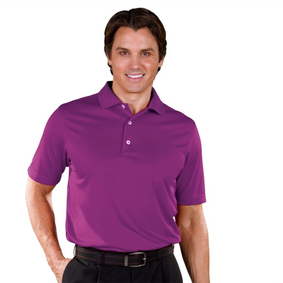 Monterey Club Men's Micro Spade Texture Solid Golf Polo Shirt #1073
