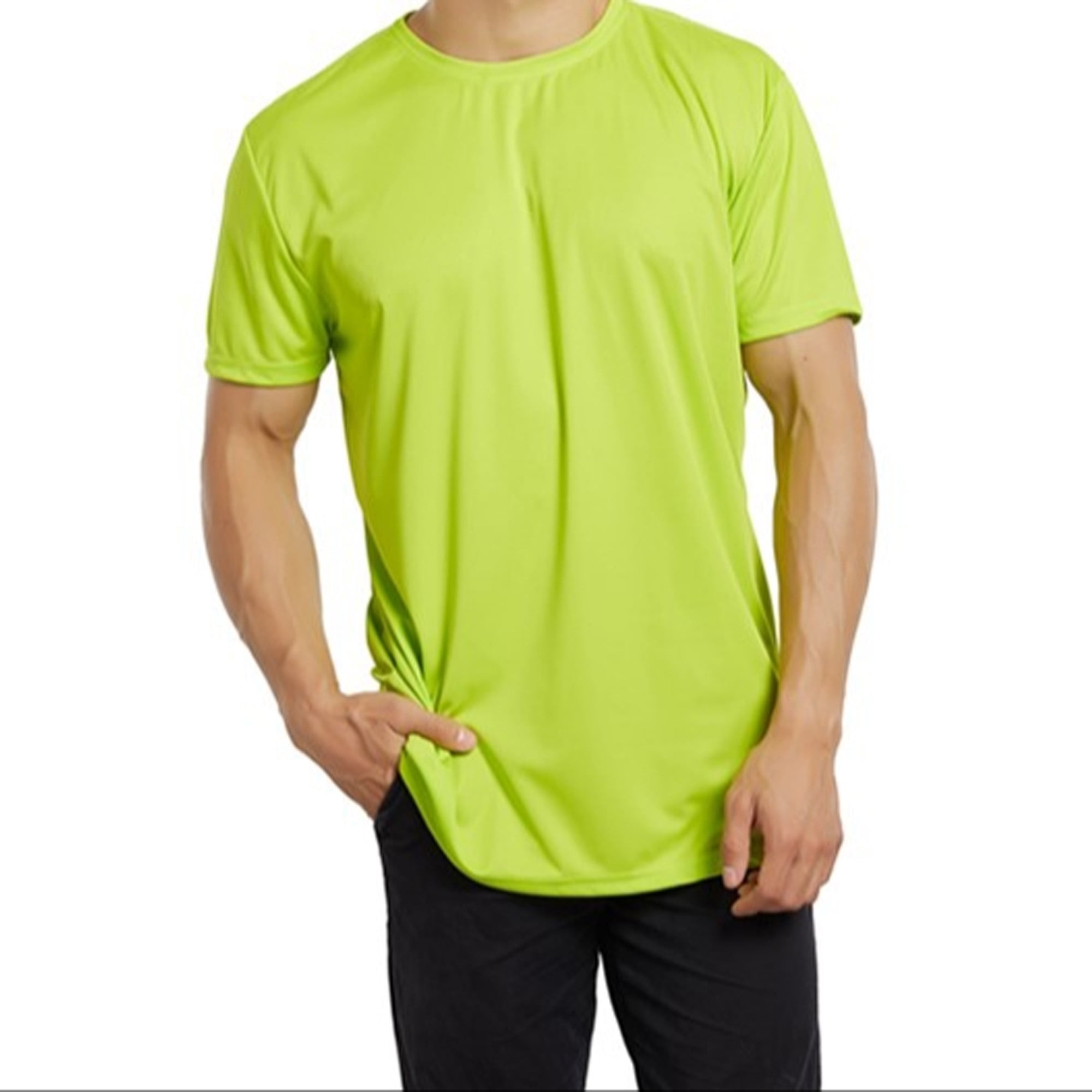 4POSE Women's Short Sleeve Active T Shirt Quick Dry Sports Yoga Tops Light  Green M