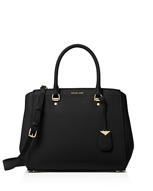benning large leather satchel michael kors