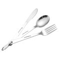 thumbnail image 3 of 1 Set of Stainless Steel Fork Cutter Spoon Steak Tableware Portable Camping Flatware, 3 of 9