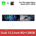 thumbnail image 3 of ZWNAV Dual 12.3 inch Screen Car Radio For Mercedes-Benz Smart 2011-2015 Android GPS Navigation Multimedia Video Player Stereo Receiver Head Unit, 3 of 14