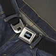 thumbnail image 2 of GM General Motors Belt, Seatbelt Buckle Belt, 1929 Chevrolet Bowtie Logo Full Color Black Silver Blue, Youth 22 to 32 Inches, 2 of 9