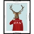 thumbnail image 5 of Art.com Deer in Ski Sweater Art Print by Fab Funky, Black Frame Wall Art, 23" x 29", 5 of 5