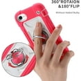 thumbnail image 5 of Compatible with iPhone Se3/iPhone Se2, iPhone 6/6S Case,iPhone7/iPhone8 Case 4.7 Inch with Ring Stand, Heavy-Duty Military Grade Shockproof Phone Cover (Hot Pink), 5 of 12