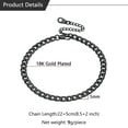 thumbnail image 6 of U7 Black Cuban Link Anklet Bracelet for Women 5MM Flat Curb Chain Stainless Steel Bracelets Birthday Christmas Gift, 6 of 7