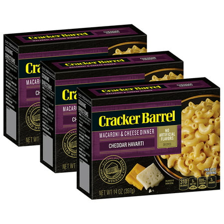 (3 Pack) Cracker Barrel Cheddar Havarti Macaroni & Cheese, 14 oz