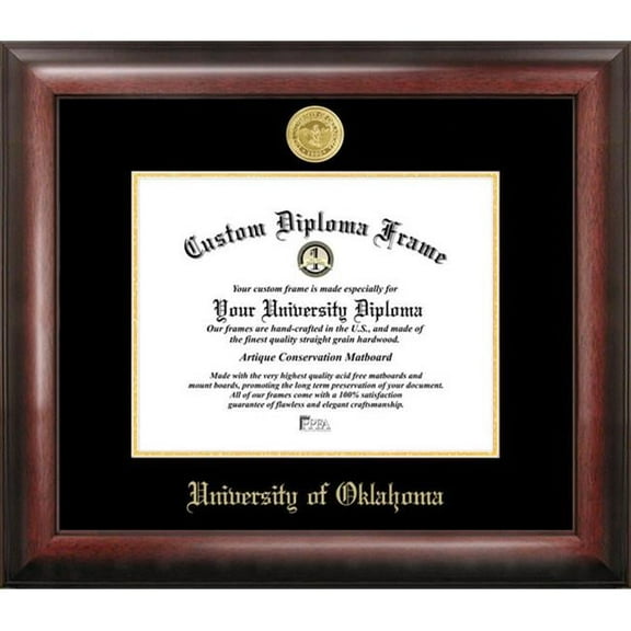 University of OklahomaGold Embossed Diploma Frame