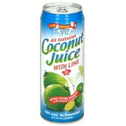 Amy & Brian Coconut Juice With Lime, 17.5 oz (Pack of 12)
