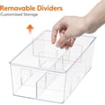 thumbnail image 2 of Lifewit 3 Pack Plastic Stackable Tea Bag Organizer, Divided Storage Bin Box for Kitchen Cabinets, Countertops, Pantry, Hold Coffee Pods, Sugar Packets, Condiments, 8 Sections, 2 of 7