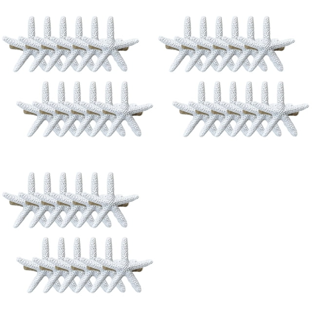 Juego de Servilleteros con Forma de Estrella de Mar, 36 Servilleteros con Forma de Estrella de Mar, A Granel para Decoración de Mesa de Comedor en la Playa, Servilletero