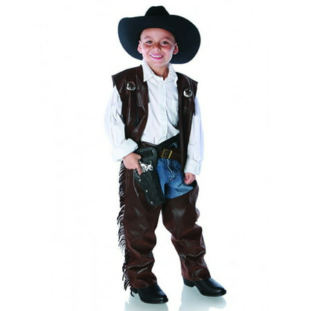 Cowboy Chaps Vest Fringed Western Toddler Halloween Costume - Xl