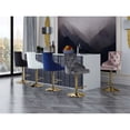 thumbnail image 4 of Meridian Furniture Claude Grey Velvet Adjustable Stool, 4 of 4