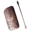 thumbnail image 1 of Metálico estilo asiático bambú Lotus té cuchara herramientas cucharadita juego de té Hoja de loto de cobre Cola Té de bambú de metal, 1 of 8