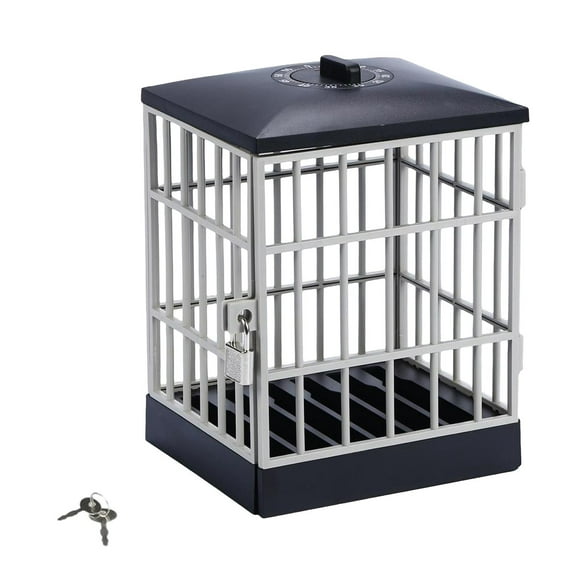 Smartphone Lock Box with Phone Jail Prison for Stand Holders Snacks Black Gray