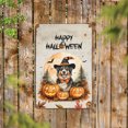 thumbnail image 2 of Happy Halloween Miniature American Shepherd Witches Hat Pumpkin Carving Vertical Metal Aluminum Sign MAS Dog Lover Gifts Wall Art Home Decor - 02019, 2 of 5
