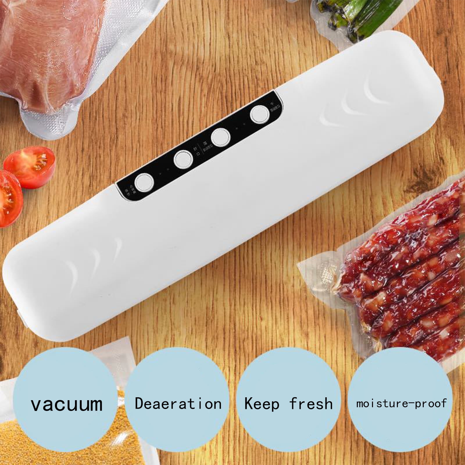 Mouliraty Vacuum Sealer Machine, Upgrade Automatic Fo-od Preservation Machine, Compact Fo-od Sealer Vacuum For Fo-od, Lower Noise, Dry & Moist Fo-od Modes,10 Vacuum Bags