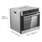 KFFKFF 24 Electric Built-in Wall Oven, 16 Cooking Modes, 2.68 Cu.Ft Capacity, 3150W Power, Includes Timer, Baking Rack, and Tray for Home Kitchens