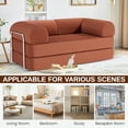 thumbnail image 6 of Modern 3-Person Convertible Sleeper Sofa Bed, 4-in-1 loveseat Sleeper, Comfy Removable Floor Couch for Living Room with Detachable and Washable Fabric, 6 of 8
