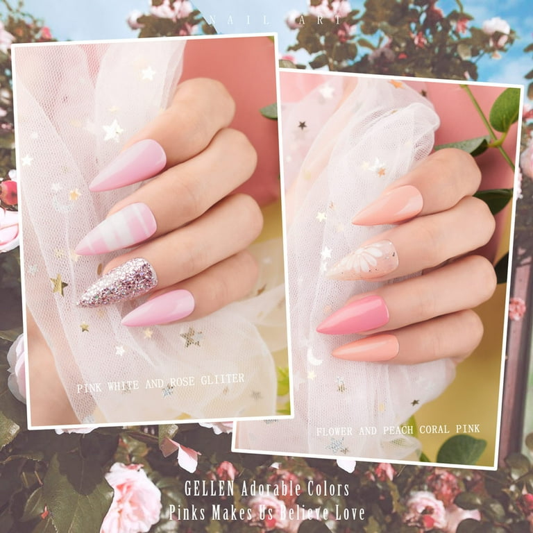 Gellen Gel Nail Polish Kit - UV Light, 6 Colors, Nail Dryer