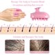thumbnail image 4 of Masajeador de cuero cabelludo, cepillo de silicona suave para fregar champú, adecuado para limpieza, masajeador de cabeza para cabello húmedo y seco, reduce la caspa, rosa, 4 of 5
