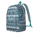 thumbnail image 2 of Unisex Vintage Bohemian Rucksack, Boho Chic Print Backpack with Front Pocket, Lightweight Daypack for School University Work Commute, Wonderful Gift, 2 of 5