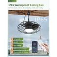 thumbnail image 2 of Ventilador de Techo ZMISHIBO Impermeable con Control Remoto y App, Negro, 2 of 7