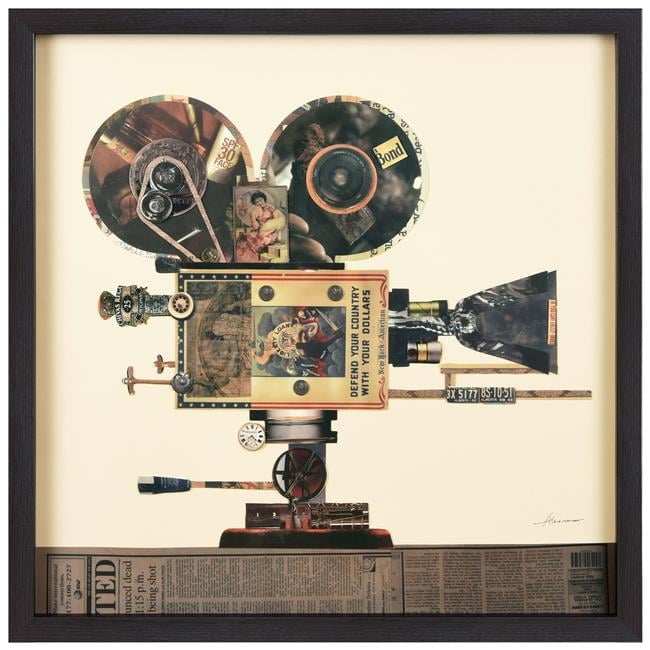 Empire Art Direct CIA Boombox Hand-made dimensional art collage, un