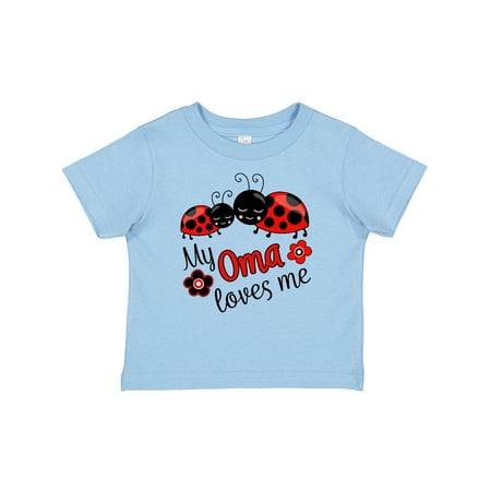 

Inktastic My Oma Loves Me with Cute Ladybugs Gift Baby Boy or Baby Girl T-Shirt