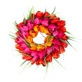 thumbnail image 3 of Guirnalda falsa Tulipán Colgador de puerta Decoración de flores de imitación Artificial para pared de banquete de boda, Naranja, 30 CM Advancent HA9035-01B, 3 of 6