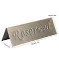 thumbnail image 3 of Fosa Stainless Steel Double Side Food Service Reserved Table Sign for Restaurant Bar Pub,Stainless Steel Reserved Sign, 3 of 8