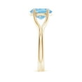 thumbnail image 3 of Angara Natural 2.2 Ct. Aquamarine Solitaire Ring in 14K Yellow Gold for Women (Ring Size: 11), 3 of 10