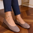 thumbnail image 4 of Flat Shoes for Women 2026 Casual Pointed Toe Slip On Ballet Flats Ballerina Womens Casual Shoes Comfortable Walking Shoes Slip On Shoes Women Business Soft Walking Shoes Comfort Dressy Flats Gray 41, 4 of 6