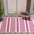 thumbnail image 2 of SAFAVIEH Courtyard Patrice Striped Indoor/Outdoor Area Rug, Ivory/Red, 2' x 3'7", 2 of 9