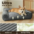 thumbnail image 4 of Sanmadrola Cute Cat Bed for Indoor Cats, Couch Bed with Removable Washable,Premium Soft Corduroy Fleece Pet Bed for Small Dog & Cat,Dark Gray, 4 of 10