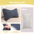 thumbnail image 4 of RoamReady Mini Travel Pillows, 11 x 7 Small Cotton Pillows with Removable Washable Covers, 2 Pack, Navy, 4 of 8