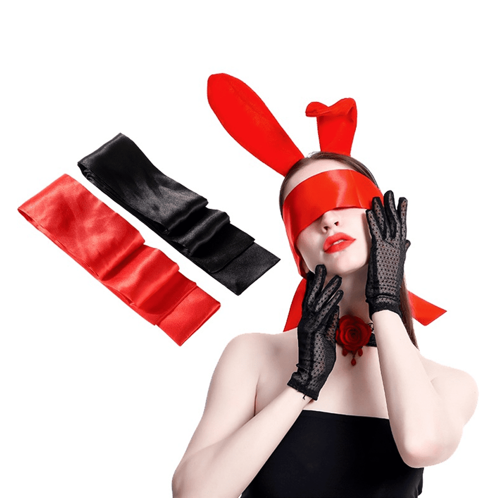 Masque De Sommeil Érotique Rouge Élastique Réglable main image 1