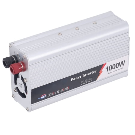 NFTIGB 1000W Vehicle Power Inverter DC 12V to AC 220V 230V Converter with USB Port Universal Socket Quiet Cooling Fan for Car Truck RV