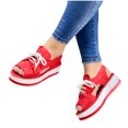 thumbnail image 2 of KBODIU Women's Sandals Thick Soled Fish Mouth Lace Up Sandals Summer Casual Shoes Red 38, 2 of 3