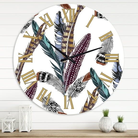 Designart 1 in Quartz Bohemian Wall Clock