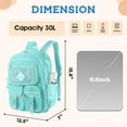thumbnail image 5 of Dakimoe Mesh Backpack School Backpacks Large Capacity See Through Bookbag Stadium Approved with Multiple Compartments Pockets for School(Lake Green), 5 of 8