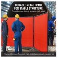 thumbnail image 4 of Welding Screen 6x6ft, 3 Panel Flame Resistant Welding Curtain with Frame & Wheels, 4 of 6