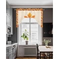 thumbnail image 3 of Fall Maple Leaf Swag Valances for Windows, Small Curtains Drapes, Thanksgiving Autumn Farmhouse Plant Kitchen Window Curtains Over Sink Window Treatment Valance for Bedroom/Bathroom 56"x36", 3 of 5