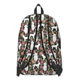 thumbnail image 3 of White Poodle Dog Hawaiian Floral Backpack for School,Cute School Bag,Schoolbag with Adjustable Shoulder Straps & Padded Back,15.7"x11.8"x5.5", 3 of 5