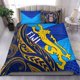 thumbnail image 1 of Juego de cama Fiyi - Color de la bandera con estampado polinesio dorado LT20, 1 of 6