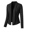thumbnail image 2 of Meichang Womens Casual Pocketed Office Blazers Open Front Lapel Cardigans Solid Long Sleeve Jacket Work Office Suit Coat, 2 of 4
