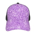 thumbnail image 3 of Disketp Lilac Glittering Print Trucker Hat Men Women - Mesh Baseball SnapBack Cap, 3 of 7