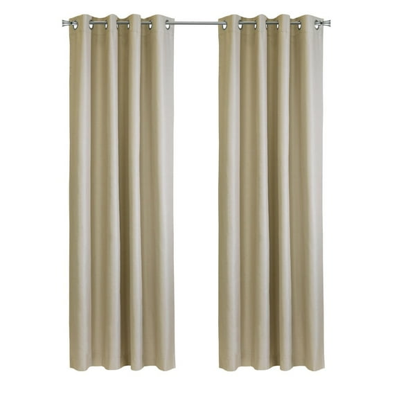 Thermaplus Newberry Blackout Grommet Curtain Panel 52 x 84 in Linen