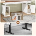 thumbnail image 5 of 55.1" Farmhouse Electric Standing Desk with 3 Drawers and Storage Cabinet, Height Adjustable Executive Desk for Home Office, 5 of 7