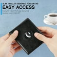 thumbnail image 5 of AirTag Wallet - Huztencor Minimalist Front Pocket Mens Wallet for Apple Air Tag Oil Black, 5 of 8